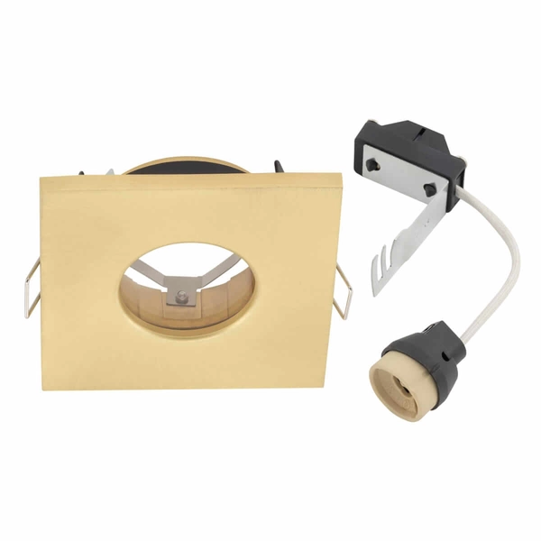 Lampa sufitowa podtynkowa Bahia 10712 IP44 kwadratowa mosiężna złota