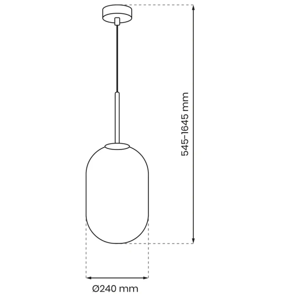 Minimalistyczna lampa wisząca ALIAS GOLD ML0318 do salonu szklana złota