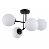 Lampa wisząca Roma LP-1345/4P BK Light Prestige szklane molekuły czarna