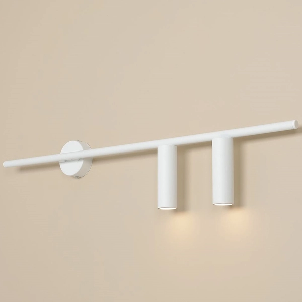 Minimalistyczny kinkiet Trevo 1104D_2 Aldex tuby dwonlight białe