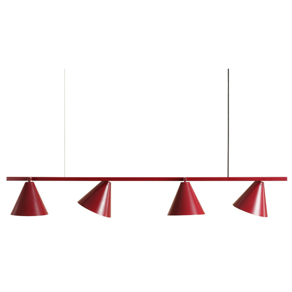 Nowoczesna lampa wisząca From 1108L15 Aldex stożki czerwone