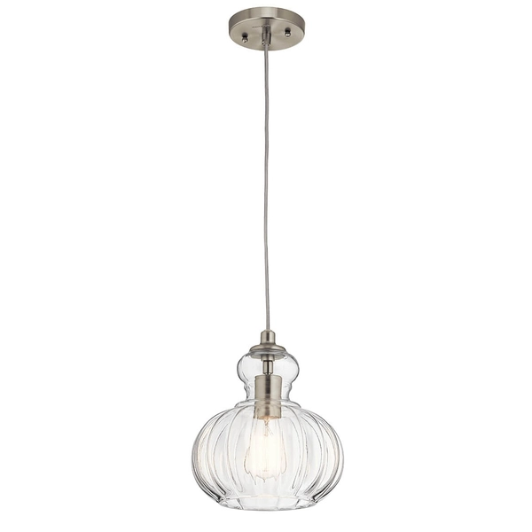 Lampa wisząca nad wyspę Riviera KL-RIVIERA-P-A retro szklana nikiel