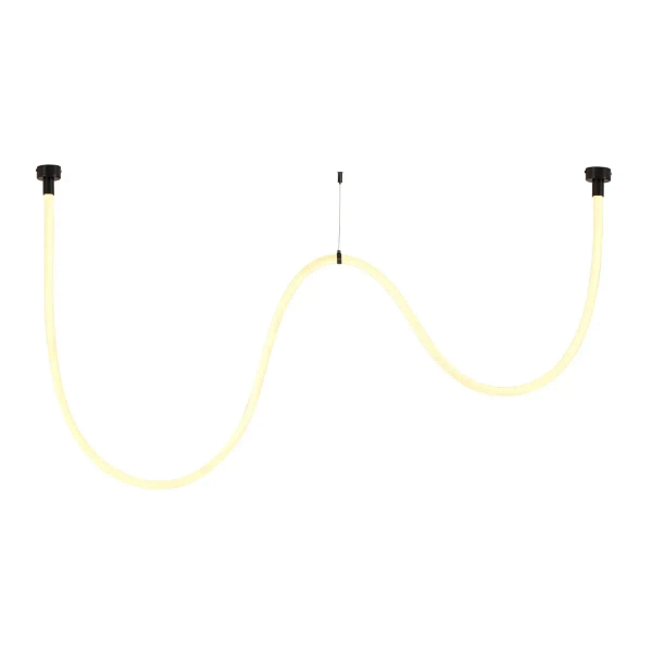 Lampa wisząca wąż ledowy SNAKE MD1021-3 biała czarna metal PVC LED 45W 3000K 3M nad stół