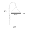 Metalowa lampa ścienna Ashford W01562AU do gabinetu złota