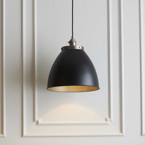 Wisząca lampa retro Franklin 98749 Endon do jadalni czarna cyna