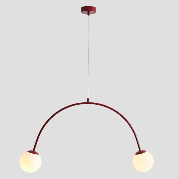 Wisząca lampa podwójna UNA 1116H15 skandynawska kule czerwone