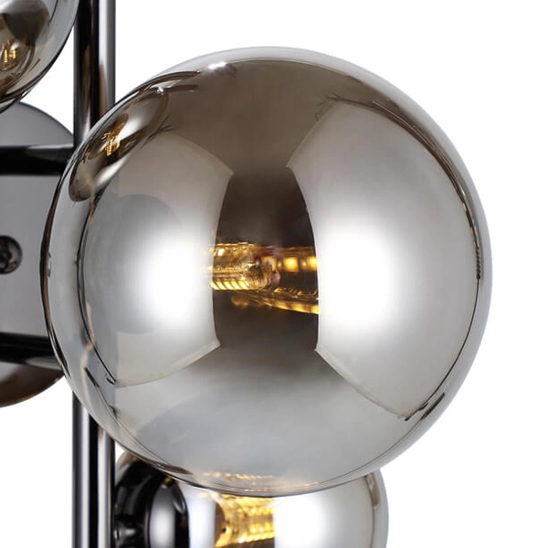 Kinkiet ścienny Canello WL-406007-3A-BCR kulisty szklany chrom czarny