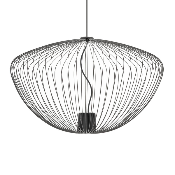 Pojedyncza lampa zwisająca Pumpkin 11252 Nowodvorski druciana jedwabisty grafit