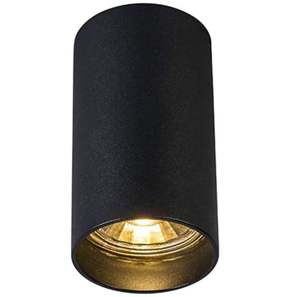 Downlight LAMPA sufitowa TUBA 92680-N Zumaline tuba OPRAWA metalowa czarna