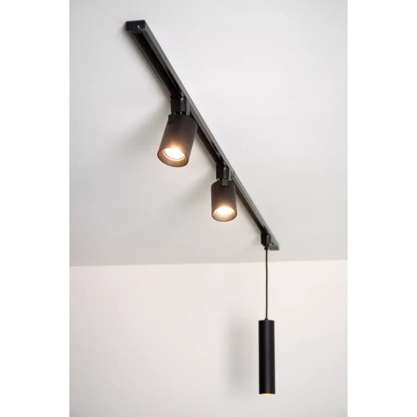 Lampa zwisająca Track 09955/01/30 Lucide do szyn ściemniana czarna