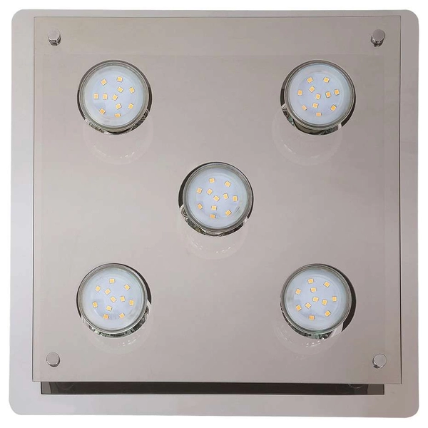 LAMPA sufitowa NAOMI 2642 Rabalux kwadratowa OPRAWA plafon przydymiony chrom