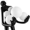 Metalowa lampa podłogowa Atlas B AZ4985 kule balls czarna 