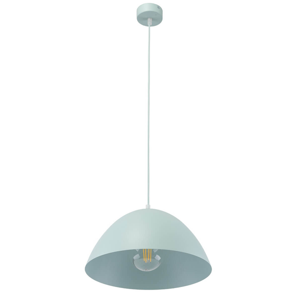 Lampa zwisająca do jadalni Faro 861 nad wyspę półokrąg miętowa