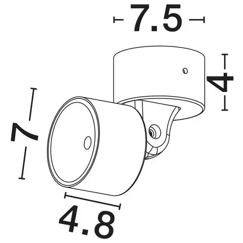 Regulowana lampa naścienna CIMORZA LE75229 LED 5W 3000K IP65 antracyt