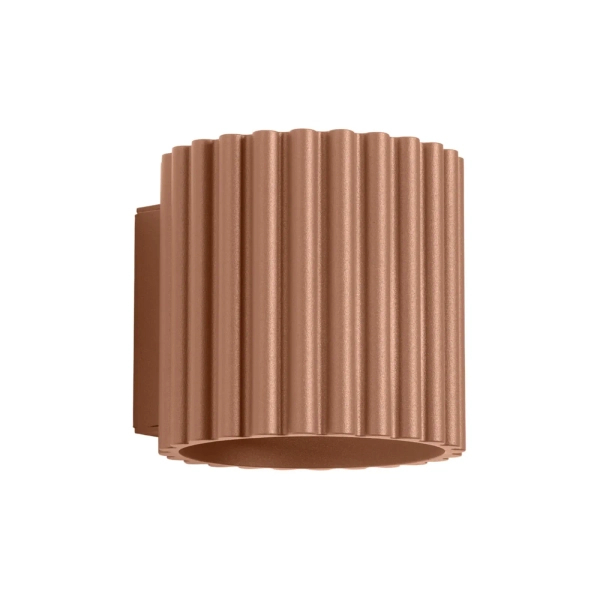 Ścienna tuba AURA mocca SL.1806 ryflowana G9 metalowa