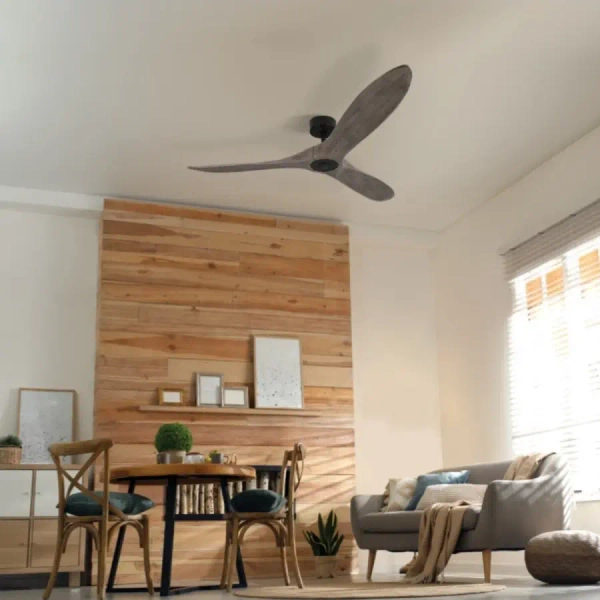 Ekologiczny wentylator sufitowy 20259 funkcja lato/zima drewniany czarny