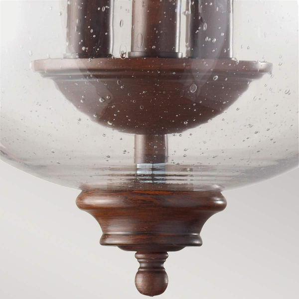 Sufitowa lampa szklana Pickering Lane FE-PICKERING-LANE-SF Feiss retro szklany brązowy