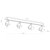Lampa sufitowa reflektorowa Top 1009 TK Lighting metalowa czarna