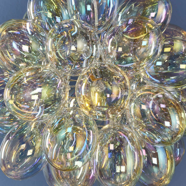 Wisząca lampa sypialniana Infinity 80123 Endon bańki chrom kolorowa