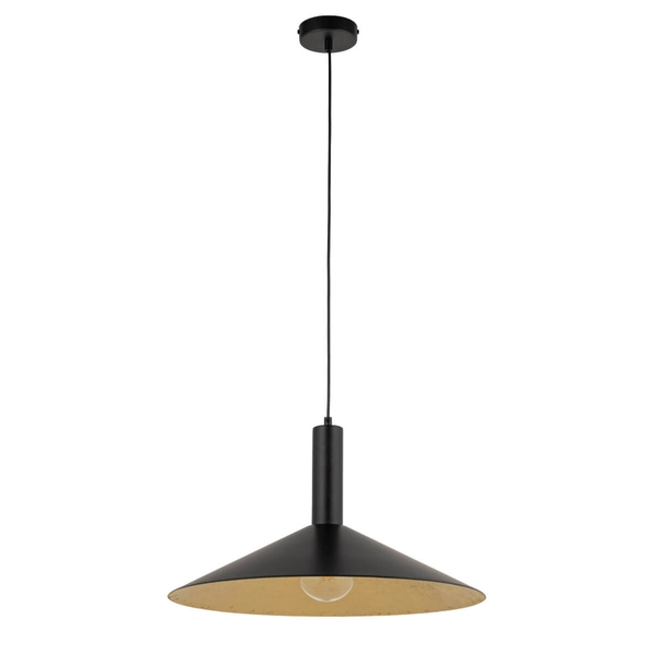 Sypialniana lampa wisząca Capri 41010 Sigma dysk czarna złota