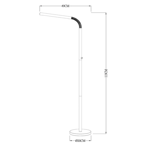 Podłogowa lampa stojąca Gilly LED 3W 2700K do salonu czarna
