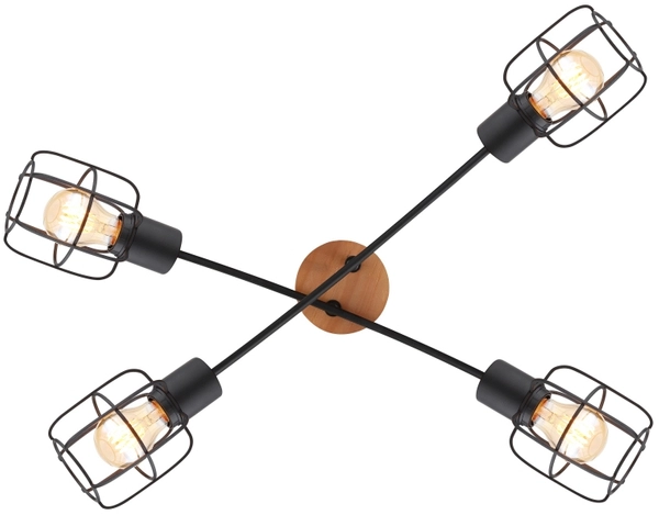 Lampa sufitowa Willa 54037-4D industrialna nad stół czarna