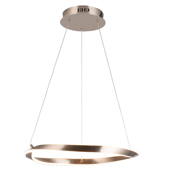 Wisząca lampa ledowa Girona MD9190-1S-3NT Zumaline 26W 3000K ring nikiel