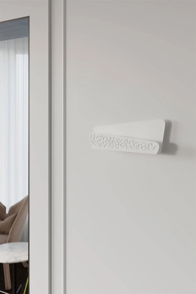 Ażurowy kinkiet Alize SL.0933 Sollux prostokąt asymetryczny biały