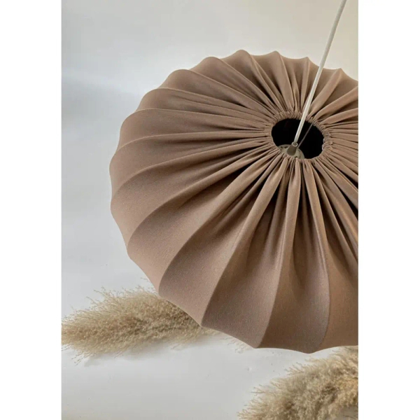 Lampa wisząca z abażurem CAFEE brązowa 31-39248 1xE27 tkaninowa