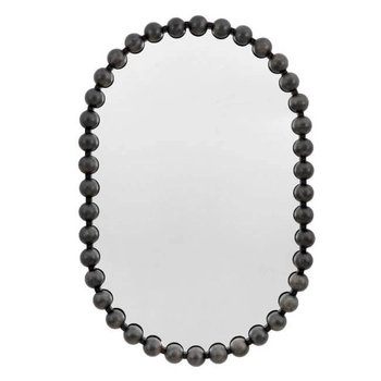 Lustro ścienne owalne Ceretti 5059413703553 z koralikami czarny