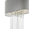 Lampka stołowa Eltham ELT4238-EH Dar Lighting sople kryształy do pokoju szara