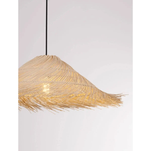 Ratanowa lampa wisząca TORENLA LE45369 skandynawska naturalna
