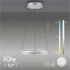 Lampa wisząca PUREE-LOOP srebrna pierścieniowa LED 53W 2700-5000K ring zmienna barwa 2551-95