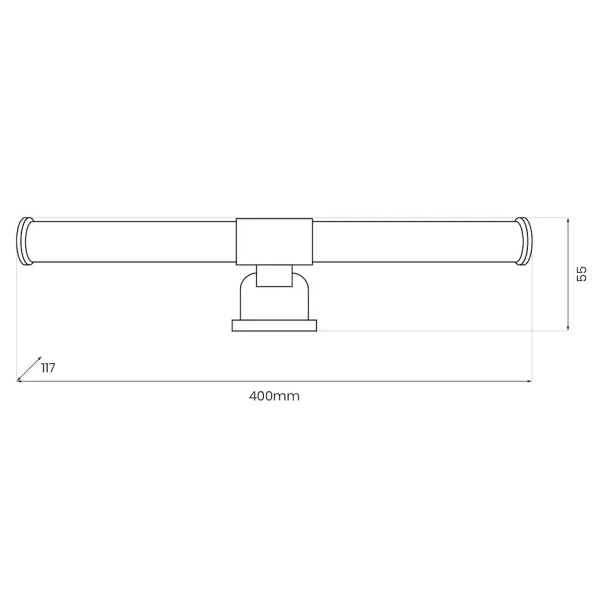 Nowoczesny kinkiet do łazienki Apa ML2253 LED 6W 4000K IP44 złoty