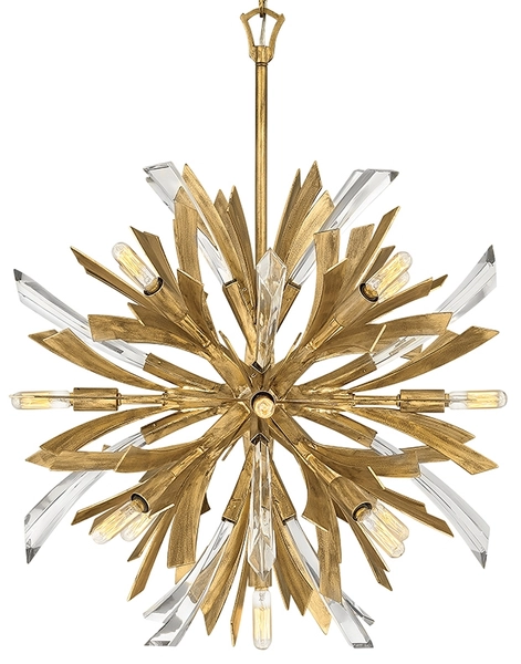 Kryształowa lampa wisząca QN-VIDA-13P-S crystal złota