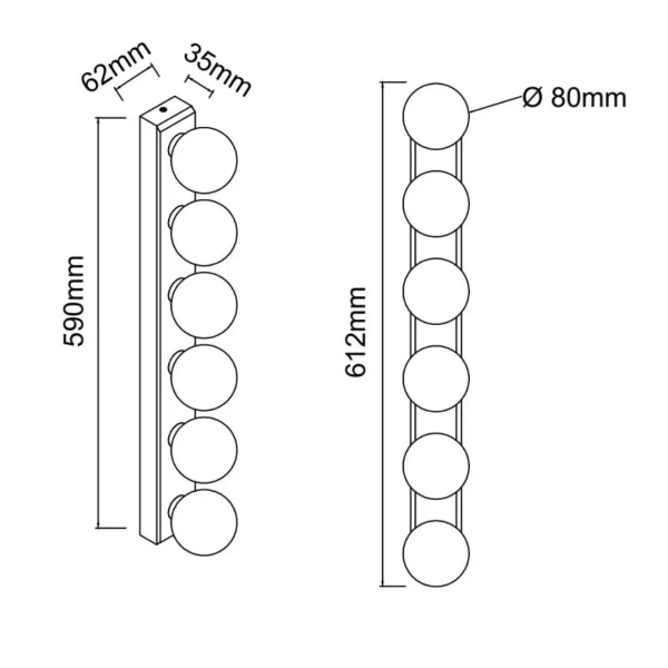 Kinkiet łazienkowy nad lustro Merino Parette Old Gold 60 OR85686 IP44 złoty