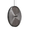 Lampa wisząca nad wyspę AURA LED przydymiona czarna dysk 1x22W 3000K do jadalni 12231