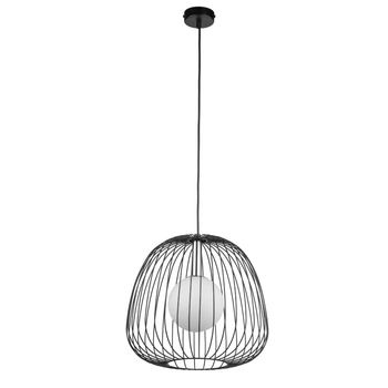 Sypialniana lampa zwisająca Bell 40723 Sigma druciak czarna srebrna