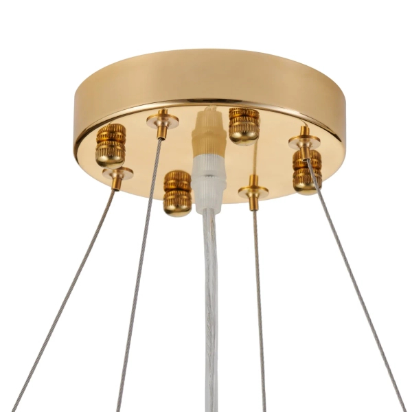 Żyrandol ceramiczny BOTANIKA biały złoty dekoracyjny 6xG9 do salonu XY080P-L1000 gold