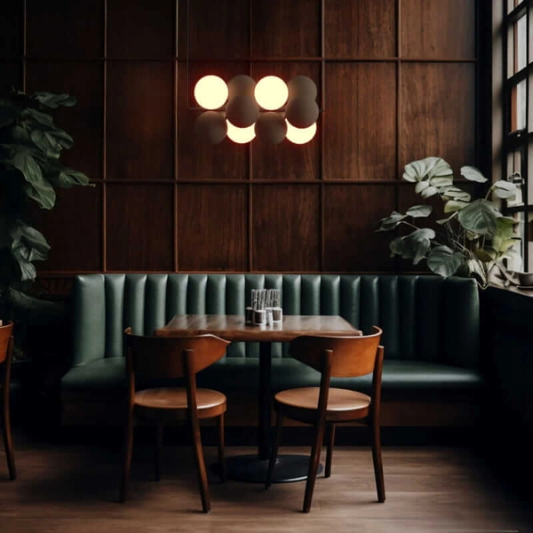 Wisząca lampa molekułowa Vino ABR-GRAPPA-H-B nad stół kule szare białe