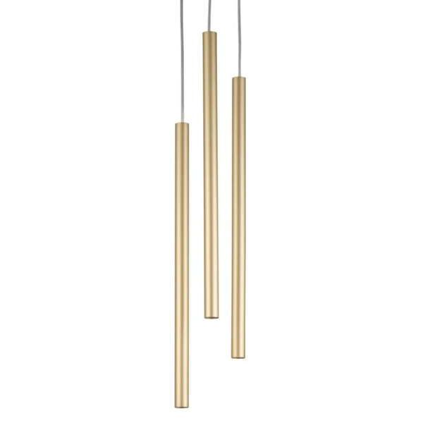 Lampa wisząca do salonu Sopel 33624 Sigma zwis sople metalowa złota