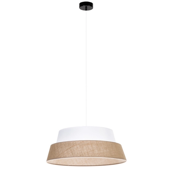 lampa wisząca PRETO JUTE 150140104 loftowa okrągły zwis beżowy biały