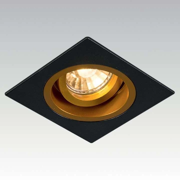 Metalowa lampa podtynkowa Chuck wpust czarny złoty