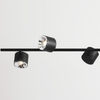 Wisząca lampa metalowa Bot 1047K Aldex loftowa na listwie nad wyspę czarna
