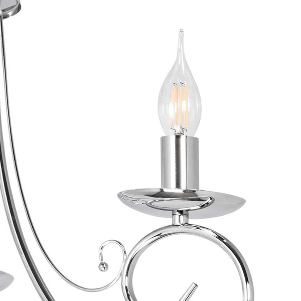 Żyrandol LAMPA wisząca VEN W-N 1541/3 CR świecznikowa OPRAWA metalowy ZWIS na łańcuchu maria teresa chrom