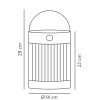 Lampka stołowa solarna tuba Coupar 2518215003 IP44  ściemnialna czarny