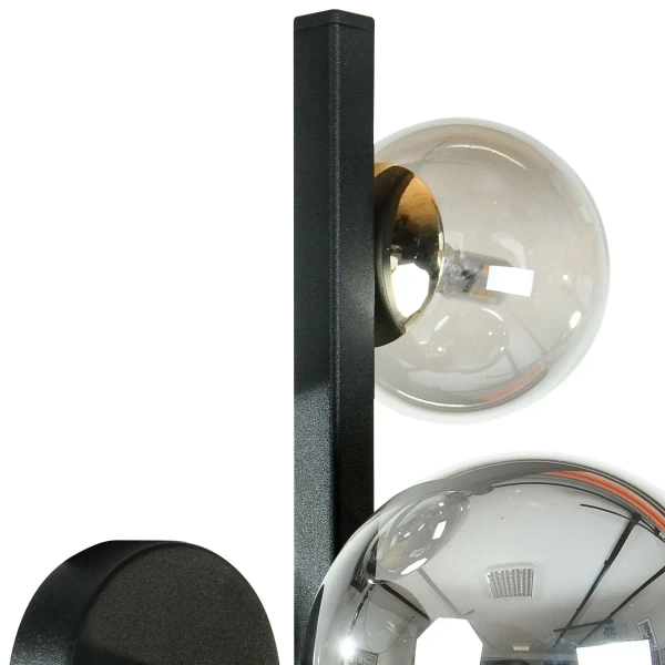 Podłużna lampa ścienna SERENITY 1216 kule lustrzana czarna