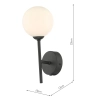 Minimalistyczna ścienna lampa Cohen COH0722-02 do sypialni czarna