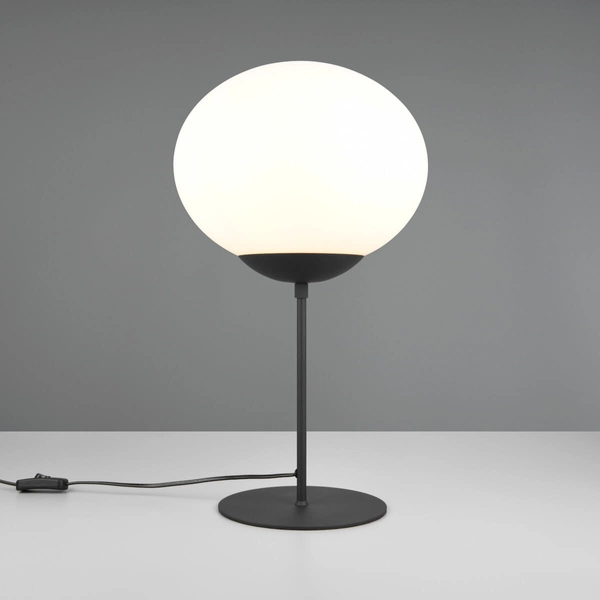 Biurowa lampka do salonu FOMENTO 563100132 Trio bańka czarny biały