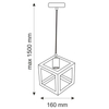 Industrialna LAMPA wisząca SWEDEN 305510 Polux metalowa OPRAWA zwis kostka cube czarna